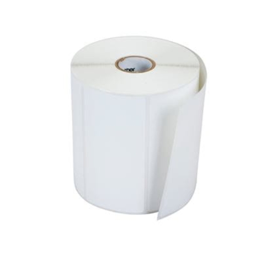 Imagen de BROTHER MOBILE, MULTIPURPOSE DIRECT THERMAL STD PAPER LABEL, 4" X 3", WHITE, GAP, 1" CORE, 5" OD, 980 LABELS/ROLL, 8 ROLLS/CASE (WARNING: CANCER RISK FROM EXPOSURE TO BISPHENOL S (BPS)