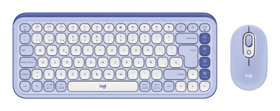 Imagen de Logitech - Keyboard and mouse set - Spanish - Lilac - 920-013054