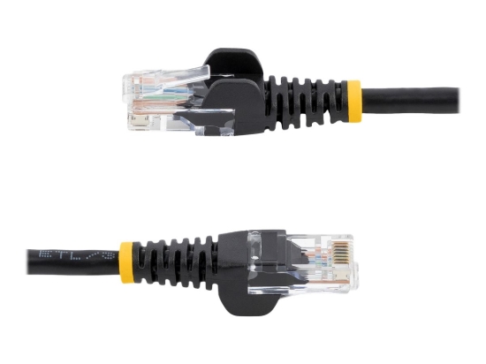 Imagen de StarTech.com Cable de 5m de red Ethernet Cat5e RJ45 sin traba snagless - Negro - Cable de interconexión - RJ-45 (M) a RJ-45 (M) - 5 m - UTP - CAT 5e - sin enganches - negro
