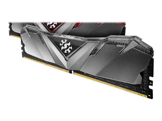 Imagen de XPG GAMMIX D30 - DDR4 - módulo - 16 GB - DIMM de 288 contactos - 3200 MHz / PC4-25600 - CL16 - 1.35 V - sin búfer - no ECC - gris brillante con tapa superior en rojo traslúcido