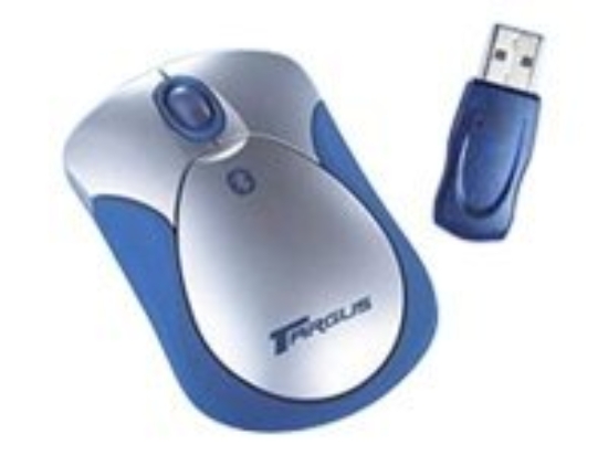 Imagen de Targus Bluetooth Mini Mouse with Bluetooth Adapter - Ratón - óptico - inalámbrico - Bluetooth - receptor inalámbrico USB - azul, plata