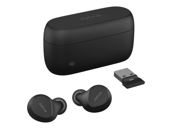 Imagen de Jabra Evolve2 Buds MS - Auriculares inalámbricos con micro - en oreja - Bluetooth - cancelación de sonido activo - USB-A a través de adaptador Bluetooth - aislamiento de ruido - negro - Certificado pa