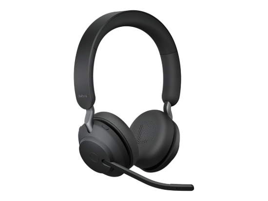 Imagen de Jabra Evolve2 65 UC Stereo - Auricular - en oreja - Bluetooth - inalámbrico - USB-C - aislamiento de ruido - negro - con base de carga