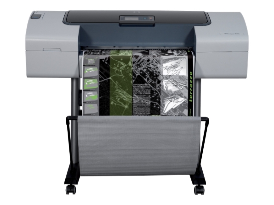 Imagen de HP DesignJet T1100 - 24" impresora de gran formato - color - chorro de tinta - Rollo A1 (61,0 cm x 91 m) - 2400 x 1200 ppp hasta 1.7 ppm (color) - USB, Gigabit LAN