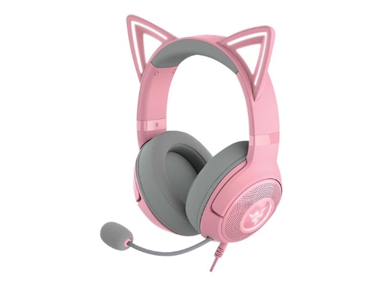Imagen de Razer Kraken Kitty V2 - Auricular - tamaño completo - cableado - USB - aislamiento de ruido - cuarzo