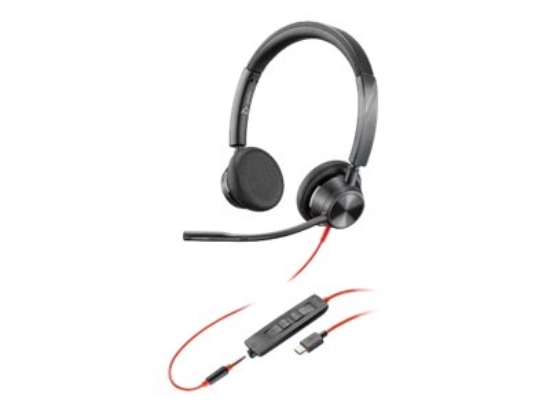 Imagen de Poly Blackwire 3325 - Microsoft Teams - 3300 Series - auricular - en oreja - cableado - conector de 3,5 mm, USB-C - Certificado para Equipos de Microsoft