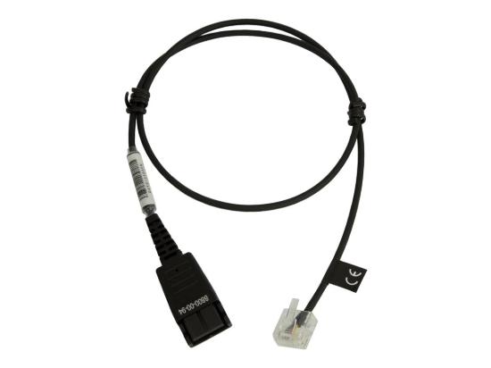 Imagen de Jabra - Cable para auriculares - Desconexión rápida a RJ-45 - 50 cm - para BIZ 2300, 2400; Siemens OpenStage 30, 40, 40T, 60, 80, 80T