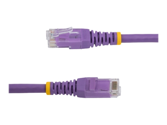 Imagen de StarTech.com 6ft CAT6 Ethernet Cable, 10 Gigabit Molded RJ45 650MHz 100W PoE Patch Cord, CAT 6 10GbE UTP Network Cable with Strain Relief, Purple, Fluke Tested/Wiring is UL Certified/TIA - Category 6 