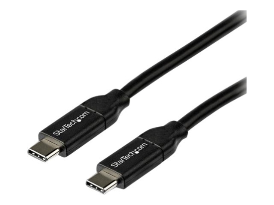 Imagen de StarTech.com Cable de 2m USB-C a USB-C con capacidad para Entrega de Alimentación de 5A - USB TipoC - Cable de Carga USBC - USB 2.0 - Cable USB - 24 pin USB-C (M) recto a 24 pin USB-C (M) recto - Thun