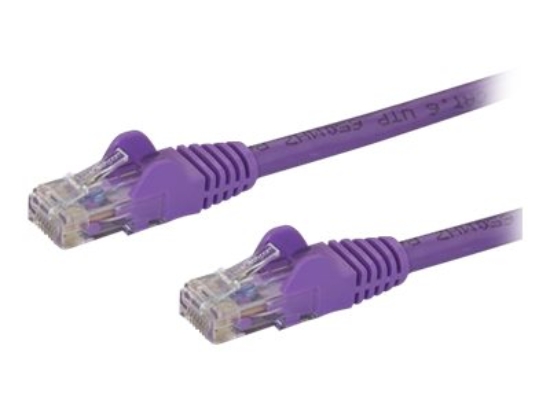 Imagen de StarTech.com 1ft CAT6 Ethernet Cable, 10 Gigabit Snagless RJ45 650MHz 100W PoE Patch Cord, CAT 6 10GbE UTP Network Cable w/Strain Relief, Purple, Fluke Tested/Wiring is UL Certified/TIA - Category 6 -