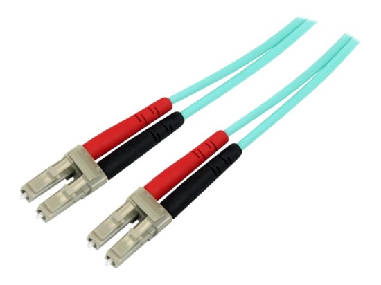 Imagen de StarTech.com Aqua OM4 Duplex Multimode Fiber - 2m / 6 ft - 100 Gb - 50/125 - OM4 Fiber - LC to LC Fiber Patch Cable (450FBLCLC2) - Cable de red - LC de modos múltiples (M) a LC de modos múltiples (M) 