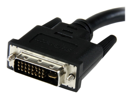 Imagen de StarTech.com Adaptador Conversor de 20cm para Monitor de Ordenador DVI-I a VGA - DVI-I Macho - HD15 Hembra - Cable Convertidor Negro - Adaptador VGA - DVI-I (M) a HD-15 (VGA) (H) - 20 cm - tornillos d