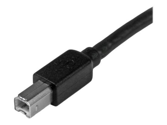 Imagen de StarTech.com Cable 20 Metros 20m USB B Macho a USB A Macho Activo Amplificado USB 2.0 - Impresora - Negro - Cable USB - USB Tipo B (M) a USB (M) - USB 2.0 - 15 m - activo - negro - para P/N: ICUSB232D
