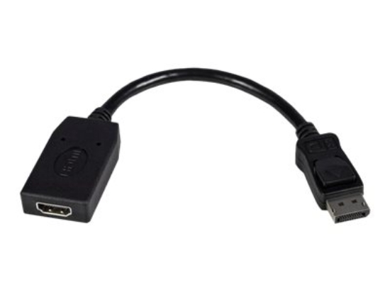 Imagen de StarTech.com Adaptador de Video DisplayPort a HDMI Cable Conversor DP Hembra HDMI Macho DP Hasta 1920x1200 Pasivo - Adaptador de vídeo - DisplayPort macho a HDMI hembra - 24 cm - negro - para P/N: MST