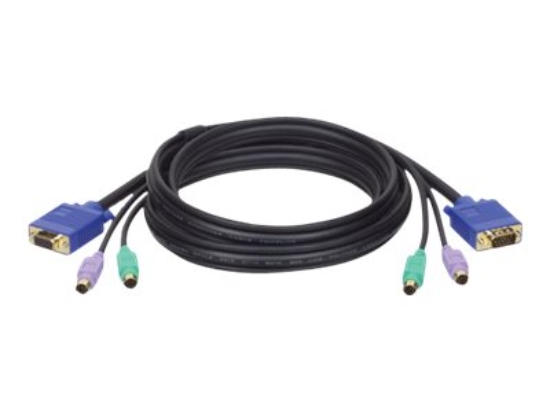 Imagen de Tripp Lite 6ft PS/2 Cable Kit for B007-008 KVM Switch 3-in-1 Kit 6' - Cable de teclado / vídeo / ratón (KVM) - PS/2, HD-15 (VGA) (M) a PS/2, HD-15 (VGA) - 1.8 m