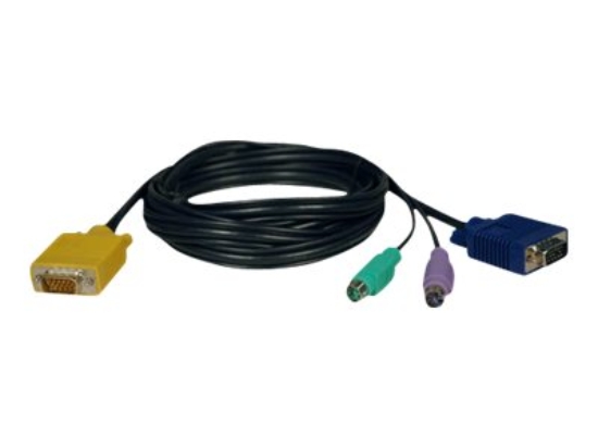 Imagen de Eaton Tripp Lite Series 6ft PS/2 Cable Kit for KVM Switch 3-in-1 B020-008 / 16 & B022 KVMs 6' - Cable de teclado / vídeo / ratón (KVM) - PS/2, HD-15 (VGA) (M) a HD-15 (VGA) (M) - 1.8 m