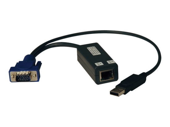 Imagen de Eaton Tripp Lite Series USB Single Server Interface Unit Virtual Media KVM Switch HD15 USB RJ45 TAA - Alargador KVM - hasta 30 m