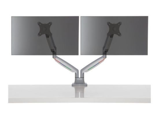 Imagen de Kensington SmartFit One-Touch Height Adjustable Dual Monitor Arm - Kit de montaje - brazo ajustable - para 2 monitores - tamaño de pantalla: 13"-34" - pinza en C, ojal, montable en escritorio