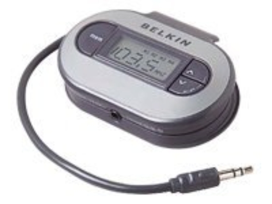 Imagen de Belkin TuneCast II Mobile FM Transmitter - Transmisor de FM para teléfono móvil - gris - para Apple iPod (1G, 2G, 3G, 4G, 5G); iPod mini; iPod shuffle (1G, 2G)