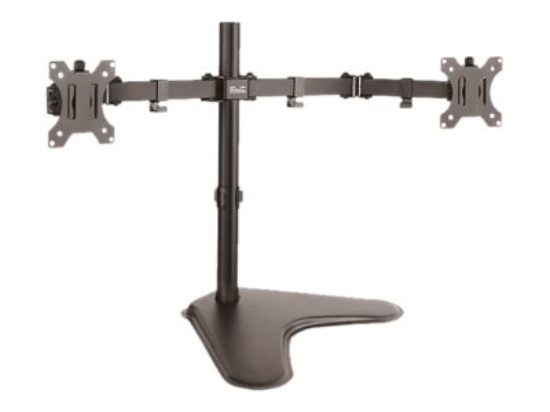 Imagen de Klip Xtreme KPM-311 - Base - para 2 pantallas LCD - plástico, acero de alta calidad - negro - tamaño de pantalla: 13"-32" - soporte para escritorio