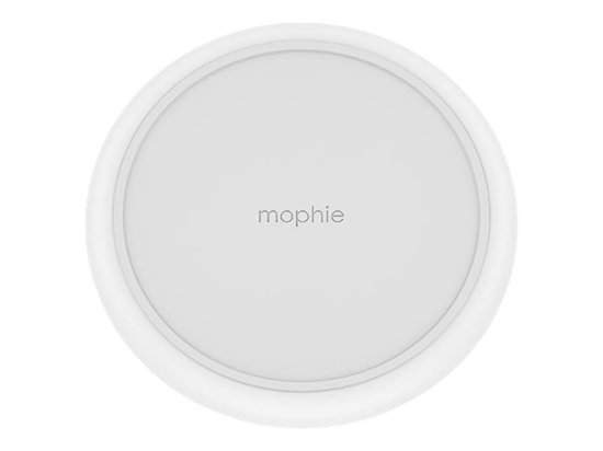 Imagen de mophie Charge Stream Pad+ - Base de carga inalámbrica + adaptador de corriente CA - 10 vatios - Apple Fast Charge, FC - blanco