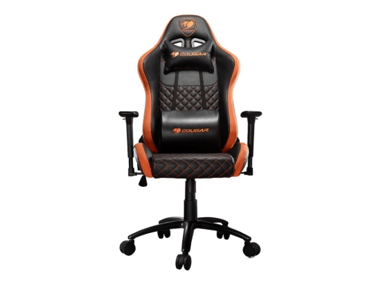 Imagen de COUGAR Armor Pro - Silla - ergonómico - silla reclinable - parte trasera alta - reposabrazos - forma de T - inclinación - giratorio - marco de acero, piel PVC premium - naranja