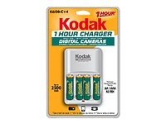 Imagen de Kodak K6100-C+4 - Cargador de batería - (para 4xAA, 2xAAA) 4 x tipo AA - NiMH - 2500 mAh - para EASYSHARE C360