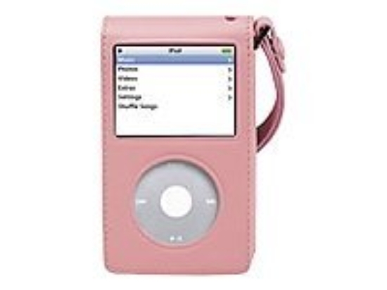 Imagen de iLuv i106A - Estuche para reproductor - cuero - rosa - para Apple iPod (5G)