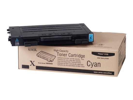 Imagen de Xerox High-Capacity Phaser 6100 - Gran capacidad - cián - original - cartucho de tóner - para Phaser 6100, 6100BD, 6100DN