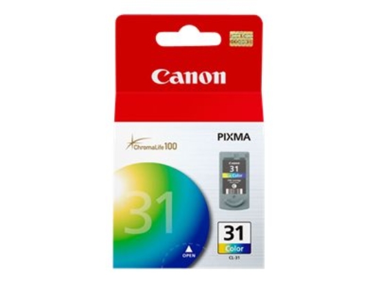 Imagen de Canon CL-31 - Color (cian, magenta, amarillo) - original - cartucho de tinta - para PIXMA iP1800, MP140, MP190, MP210, MX300, MX310
