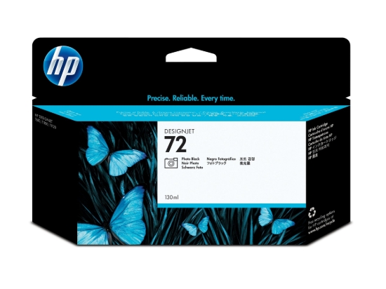Imagen de HP 72 - 130 ml - Photo Negro - original - DesignJet - cartucho de tinta - para DesignJet T1100, T1100ps, T1200, T1200ps, T1300, T610, T620, T770, T790