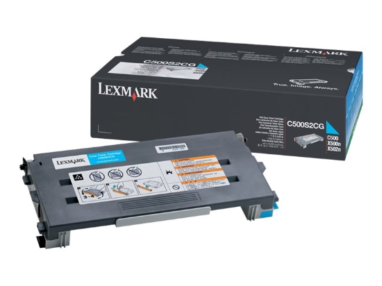 Imagen de Lexmark - Cián - original - cartucho de tóner - para Lexmark C500n, X500n, X502n