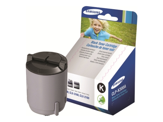 Imagen de Samsung CLP-K300A - Negro - original - cartucho de tóner - para CLP-300, 300N; CLX-2160, 2160N, 3160FN, 3160N