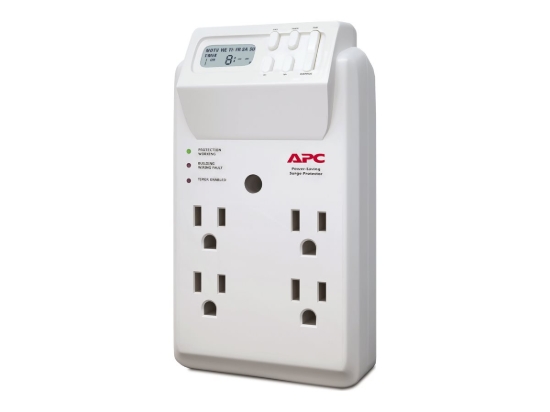 Imagen de APC SurgeArrest Essential Power-Saving Timer - Protector contra sobretensiones - CA 120 V - conectores de salida: 4 - blanco