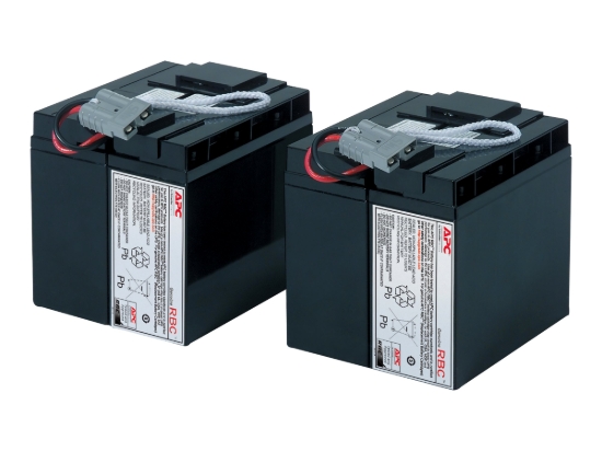 Imagen de APC Replacement Battery Cartridge #55 - Batería de UPS - Ácido de plomo - 2 celdas - negro - para P/N: SMT2200C, SMT2200I-AR, SMT2200IC, SMT3000C, SMT3000I-AR, SMT3000IC, SUA3000I-IN