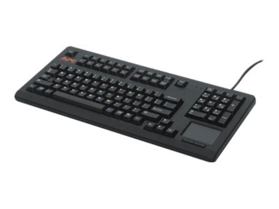 Imagen de APC - Teclado - montaje en rack - PS/2 - QWERTY - EE. UU. - negro - para NetShelter 2 Post Open Frame Rack, Premium, Standard