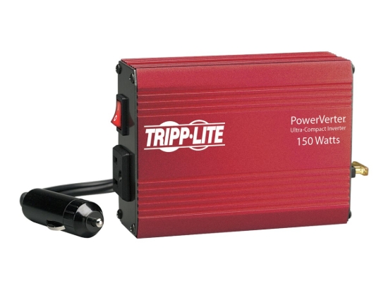 Imagen de Eaton Tripp Lite Series Portable Auto Inverter 150W 12V DC to 120V AC 1 Outlet 5-15R - Convertidor de corriente CC a CA - 20 A - 12 V - 150 vatios - conectores de salida: 1