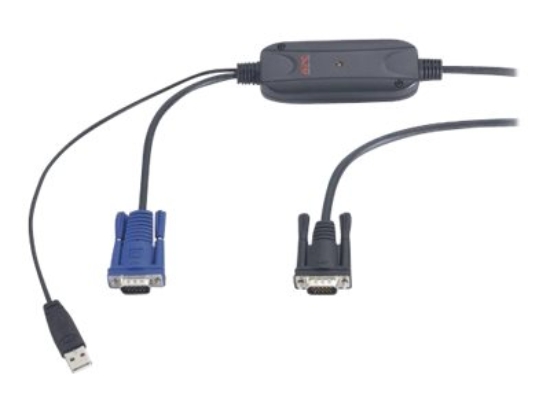 Imagen de APC - Cable para vídeo / USB - USB, HD-15 (VGA) (M) a HD-15 (VGA) (M) - 1.8 m - para APC 16 Port Multi-Platform Analog KVM, 8 Port Multi-Platform Analog KVM