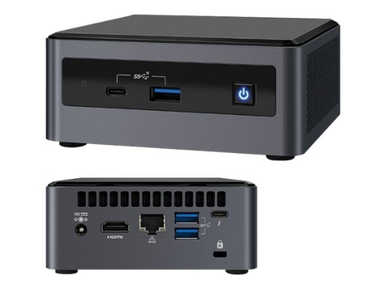 Imagen de Intel Next Unit of Computing 10 Performance kit - NUC10i3FNHN - Limitado - miniordenador 1 x Core i3 10110U / hasta 4.1 GHz - RAM 0 GB - UHD Graphics - Gigabit Ethernet