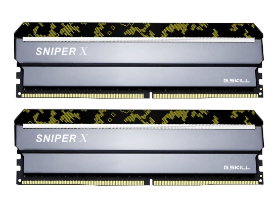 Imagen de G.Skill SNIPER X Series - Digital Camo - DDR4 - kit - 16 GB: 2 x 8 GB - DIMM de 288 contactos - 2666 MHz / PC4-21300 - CL19 - 1.2 V - sin búfer - no ECC - camuflaje amarillo