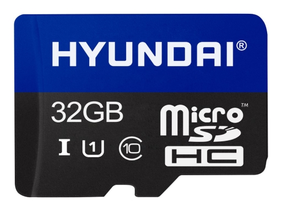 Imagen de Hyundai - Tarjeta de memoria flash (adaptador microSDHC a SD Incluido) - 32 GB - UHS-I U1 / Class10 - microSDHC UHS-I
