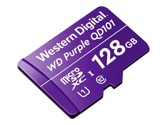 Imagen de WD Purple SC QD101 WDD128G1P0C - Tarjeta de memoria flash - 128 GB - UHS-I U1 / Class10 - microSDXC UHS-I - púrpura