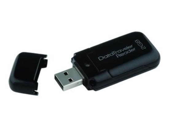 Imagen de Kingston DataTraveler Reader - Lector de tarjetas (MMC, SD, MMCplus, SDHC) - tarjeta de memoria: integrado - 2 GB - USB 2.0