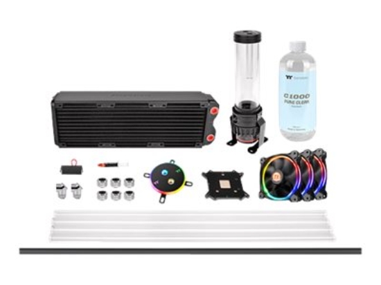 Imagen de Thermaltake Pacific M360 D5 Hard Tube Water Cooling Kit - Kit del sistema de refrigeración líquida - (para: LGA775, LGA1156, AM2, AM2+, LGA1366, AM3, LGA1155, AM3+, LGA2011, FM1, FM2, LGA1150, LGA1151