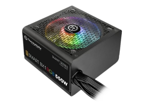 Imagen de Thermaltake SMART BX1 RGB SP-550AH2NKB - Fuente de alimentación (interna) - ATX12V 2.4/ EPS12V 2.92 - 80 PLUS Bronze - 550 vatios - PFC activa - negro