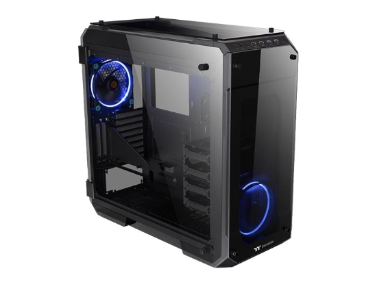 Imagen de Thermaltake View 71 TG - Torre - placa ATX extendida - panel lateral con ventana (cristal templado) - sin fuente de alimentación (PS/2) - negro - USB/Audio