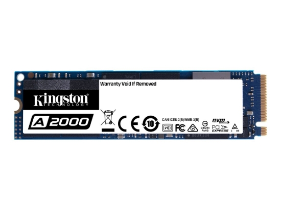 Imagen de Kingston A2000 - SSD - cifrado - 1 TB - interno - M.2 2280 - PCIe 3.0 x4 (NVMe) - AES de 256 bits - para Intel Next Unit of Computing 12 Enthusiast Mini PC - NUC12SNKi72VA