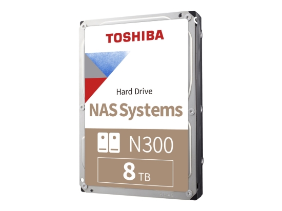 Imagen de Toshiba N300 NAS - Disco duro - 8 TB - interno - 3.5" - SATA 6Gb/s - 7200 rpm - búfer: 256 MB