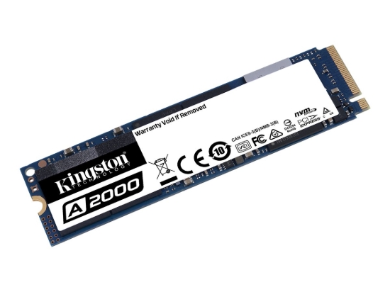 Imagen de Kingston A2000 - SSD - cifrado - 250 GB - interno - M.2 2280 - PCIe 3.0 x4 (NVMe) - AES de 256 bits