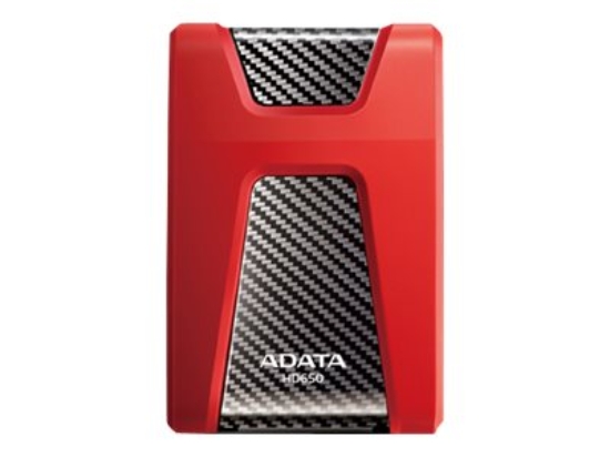 Imagen de ADATA DashDrive Durable HD650 - Disco duro - 2 TB - externo (portátil) - 2.5" - USB 3.1 - AES de 256 bits - rojo